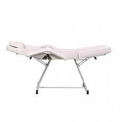 ColdBeauty White Adjustable Salon Barber Massage Beauty Bed with Hydraulic Stool Facial Acupuncture Chair