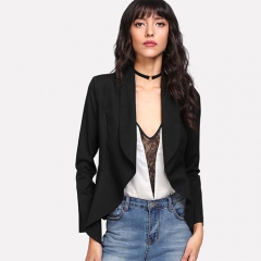 Shawl Collar Open Front Blazer