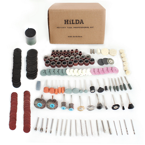 HILDA 248PCS Rotary Tool Accessories for Easy Cutting Grinding Sanding Carving and Polishing Tool Combination For Hilda Dremel