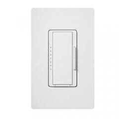 Lutron Maestro Dimmer for Halogen and Incandescent Bulbs, with Wallplate, Single-Pole, MAW-600H-WH