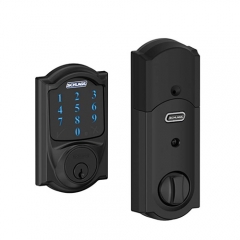 Schlage Z-Wave Connect Camelot Touchscreen Deadbolt with Built-In Alarm, Satin Nickel, BE469 CAM 619, Works with Alexa via SmartThings