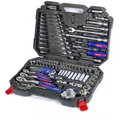 WORKPRO 123PC Tool Set Hand Tools for Car Repair Ratchet Spanner Set Socket Set Mechanic Tools