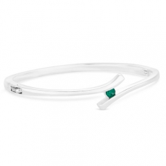 Crystal curve bangle