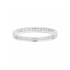 Ladies 0.08 total carat weight diamond 2mm wedding ring in 9 carat white gold