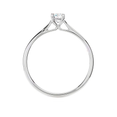 Brilliant Cut 0.25ct 4 Claw Diamond Solitaire Ring In 9ct White Gold