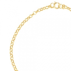 Gift packaged 'Mandisa' 9ct yellow gold heart charm bracelet