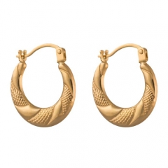 Gift packaged 'Alette' 9ct yellow gold creole earrings