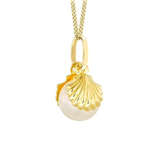 9ct Yellow Gold Pearl Pendant