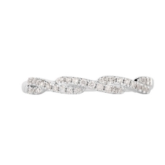 9ct White Gold 0.17ct Diamond Cross Over Eternity Ring