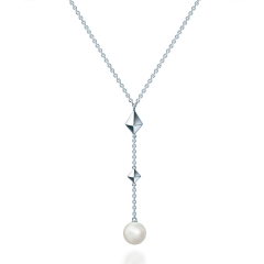 Birks Rock & Pearl Drop Necklace with Pearl