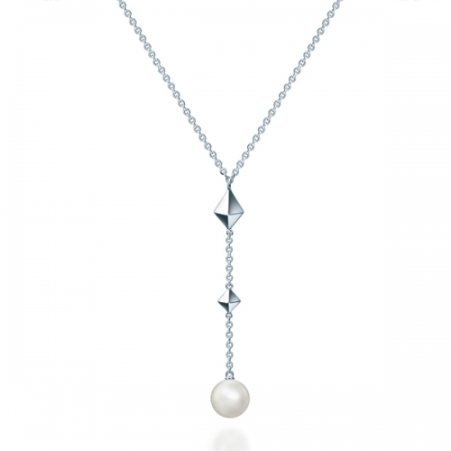 Birks Rock & Pearl Drop Necklace with Pearl