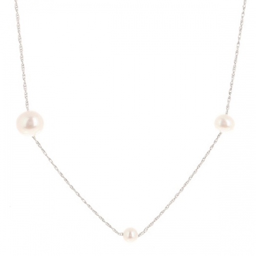 Sterling Silver Fresh Water Pearl Necklace