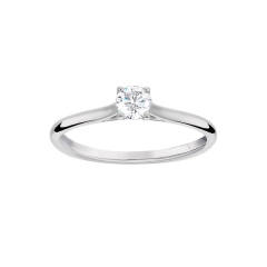 Brilliant Cut 0.25ct 4 Claw Diamond Solitaire Ring In 9ct White Gold