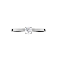 Brilliant Cut 0.25ct 4 Claw Diamond Solitaire Ring In 9ct White Gold