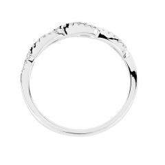 9ct White Gold 0.17ct Diamond Cross Over Eternity Ring