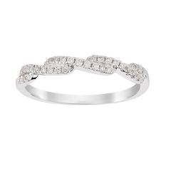 9ct White Gold 0.17ct Diamond Cross Over Eternity Ring