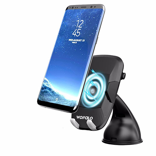 Snelle qi draadloze auto quick charger draadloze oplader stand auto mount voor galaxy s6 s5 s7 s9 edge s8 plus iphone X 8 plus