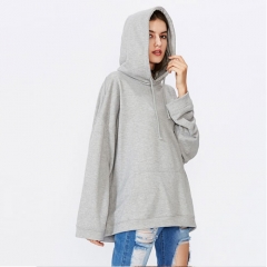 2018 New Drop Shoulder Drawstring Hooded Sweatshirt