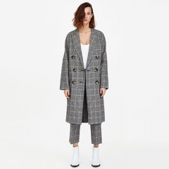 Hot Cashmere Plaid Tweed Miniskirt Suit