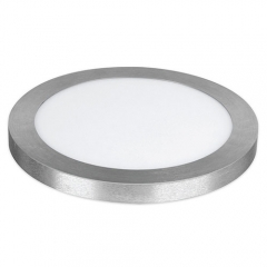 LED 13 Inch Round Edge Lit Flush Ceiling Fixture - 15 Watt - 1050 Lumens - Nickel Trim - Feit Electric