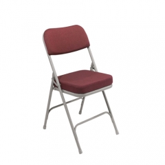 National Public Seating 3215 Gray Metal Folding Chair with 2