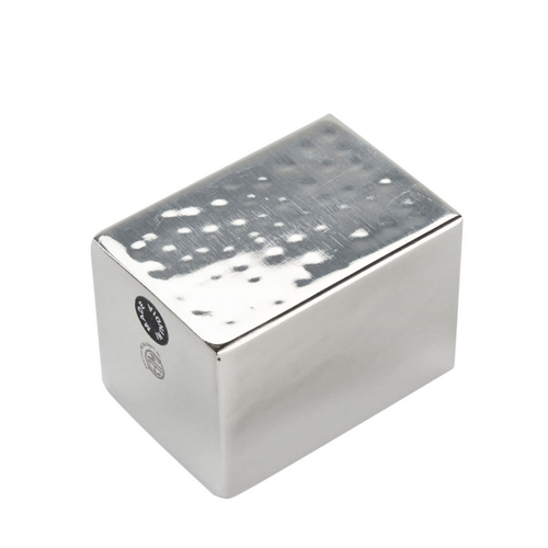 American Metalcraft HMSPT5 2" x 2" Square Hammered Stainless Steel Sugar Packet / Cube Holder