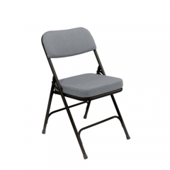 National Public Seating 3215 Gray Metal Folding Chair with 2