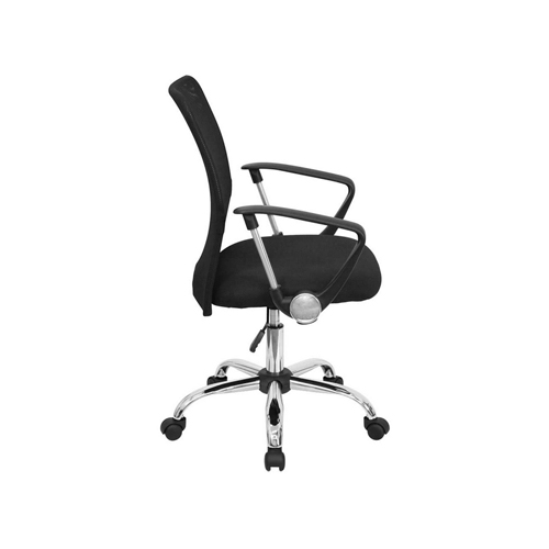 Flash Furniture GO-6057-GG Mid-Back Black Mesh Office / Computer Chair with Chrome Base