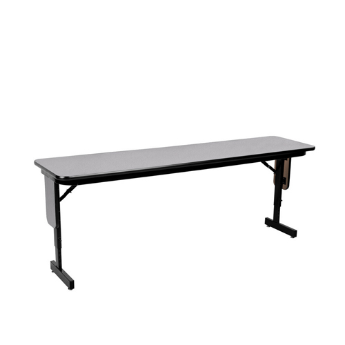 Correll SPA1872PX15 18" x 72" Gray Granite Adjustable Height Panel Leg Folding Seminar Table