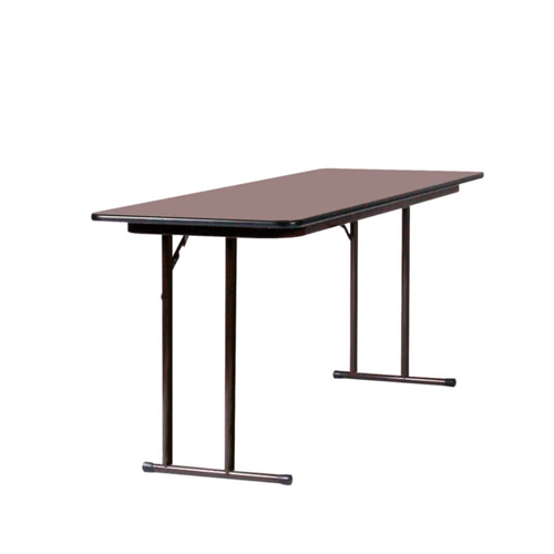 Correll ST2472PX01 24" x 72" Walnut 3/4" High-Pressure Folding Seminar Table