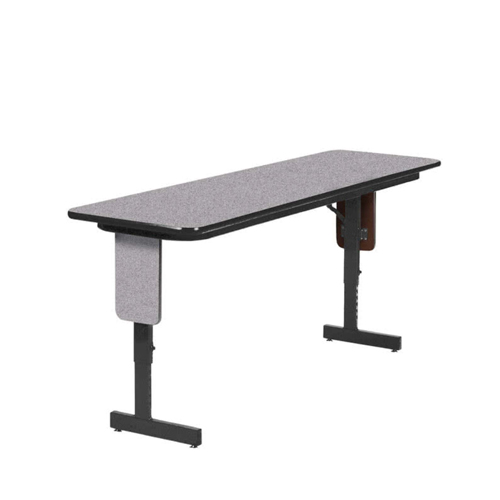 Correll SPA2472PX15 24" x 72" Gray Granite Adjustable Height Panel Leg Folding Seminar Table