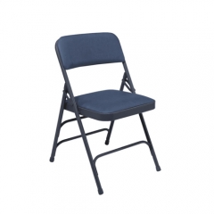 National Public Seating 1210 Black Metal Folding Chair with 1 1/4