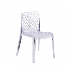 Flash Furniture FH-161-APC-GG Vision Transparent Polycarbonate Outdoor / Indoor Stackable Side Chair