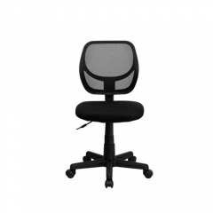 Flash Furniture WA-3074-BK-GG Mid-Back Black Mesh Office / Task Chair with Nylon Frame and Swivel Base