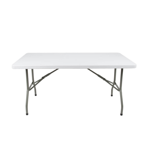 Lancaster Table & Seating 30" x 60" Heavy Duty Granite White Plastic Folding Table