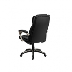 Flash Furniture BT-9875H-GG High-Back Folding Black Leather Executive Office Chair