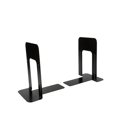 MMF Industries 241009104 Steelmaster 9" Black Steel Deluxe Bookends