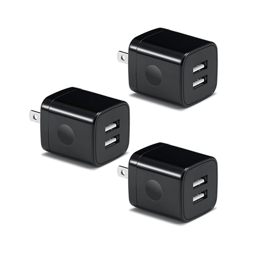 USB Wall Charger, BEST4ONE 2.1A/5V Dual Port USB Plug Power Adapter Charging Block Cube