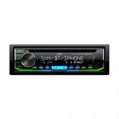 JVC® - Single DIN CD/AM/FM/MP3/WMA/AAC/FLAC Receiver with Built-In Bluetooth, SiriusXM Ready and Support