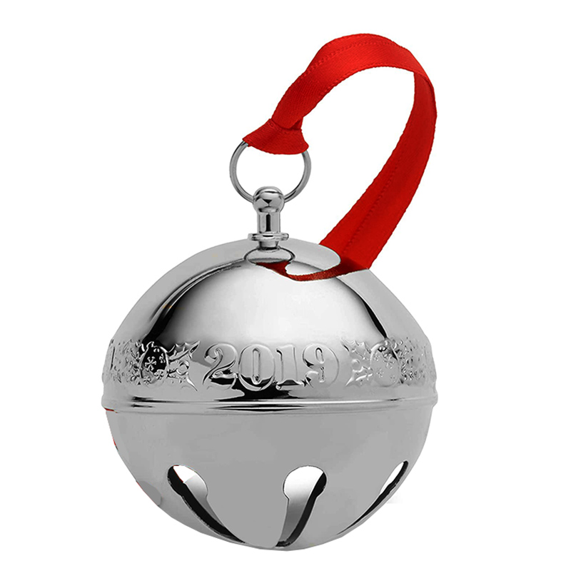 Gifts Ornament Silver Plate Sleigh Bell Metal Holiday Ornament Christmas ball ornament