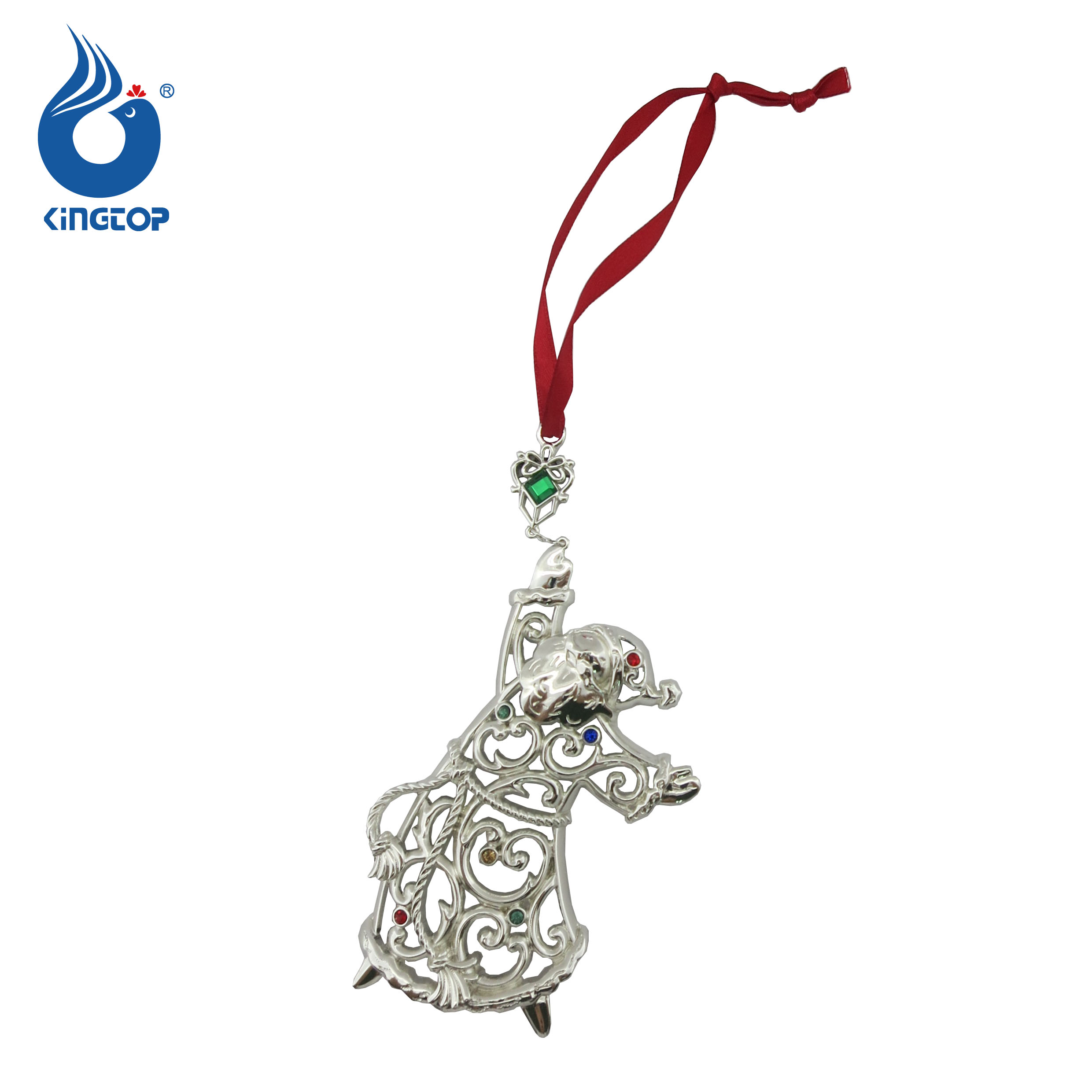 Hot Sell Christmas Decoration Metal Bauble Custom Christmas Metal Angel Ornament for Tree