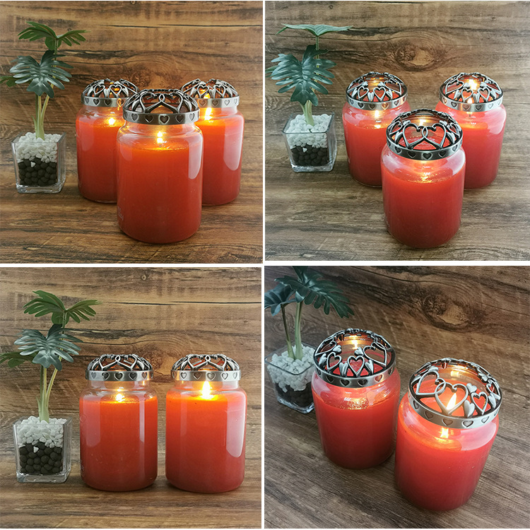 custom glass candle jar toppers zinc alloy house Illuma-lids,wholesale Christmas decorative metal candle jar topper