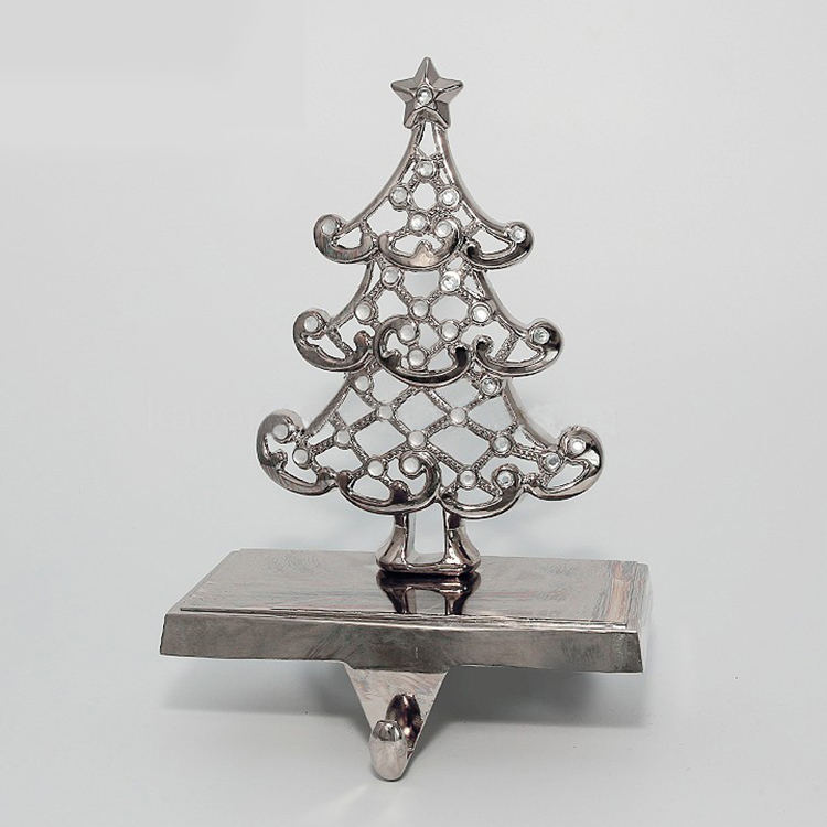 Christmas decoration supplies metal stand Christmas Stocking Hanger Christmas tree stocking holder